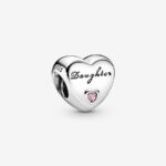 Pandora Love Daughter Heart Charm, silver tone