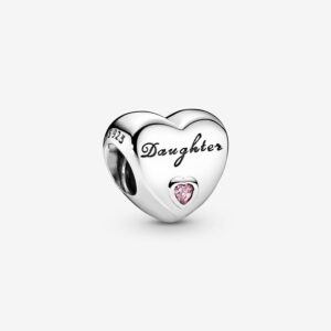Pandora Love Daughter Heart Charm, silver tone