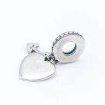 Pandora Love Struck Heart Dangle Charm, silver tone, view 1