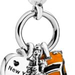 Pandora New York City Dangle Charm, silver tone and yellow, view 1