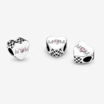 Pandora Polished Mum Heart Charm, silver tone
