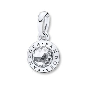 Pandora Radiant Logo Pendant, silver tone, view 1