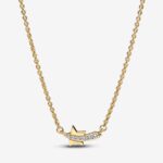 Pandora Shooting Star Pavé Necklace, gold tone, view 1