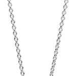 Pandora Signature Logo Pavé and Beads Necklace, silver tone, view 1