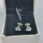Pandora Sparkling Halo Stud Earrings, silver tone, view 1