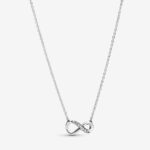 Pandora Sparkling Infinity Collier Necklace, silver tone, view 1
