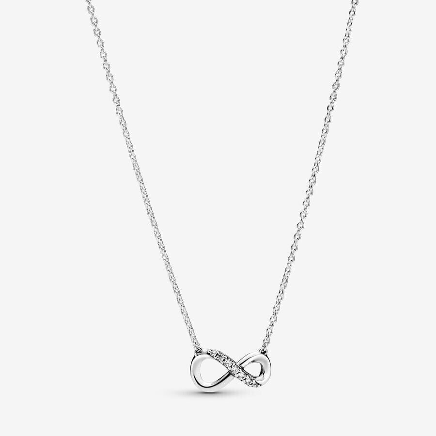 pandora sparkling infinity collier necklace Pandora Sparkling Infinity Collier Necklace, silver tone, view 1