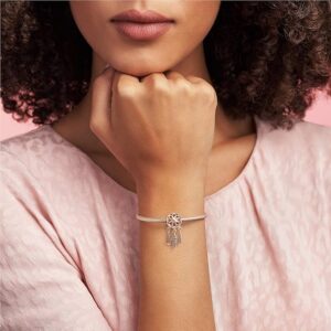 Pandora Spiritual Dreamcatcher Charm, rose tone, view 1
