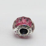 Pandora Wavy Pink Glass Bead Charm, pink, view 1
