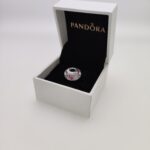 Pandora Wild Hearts Glass Charm, pink, view 1