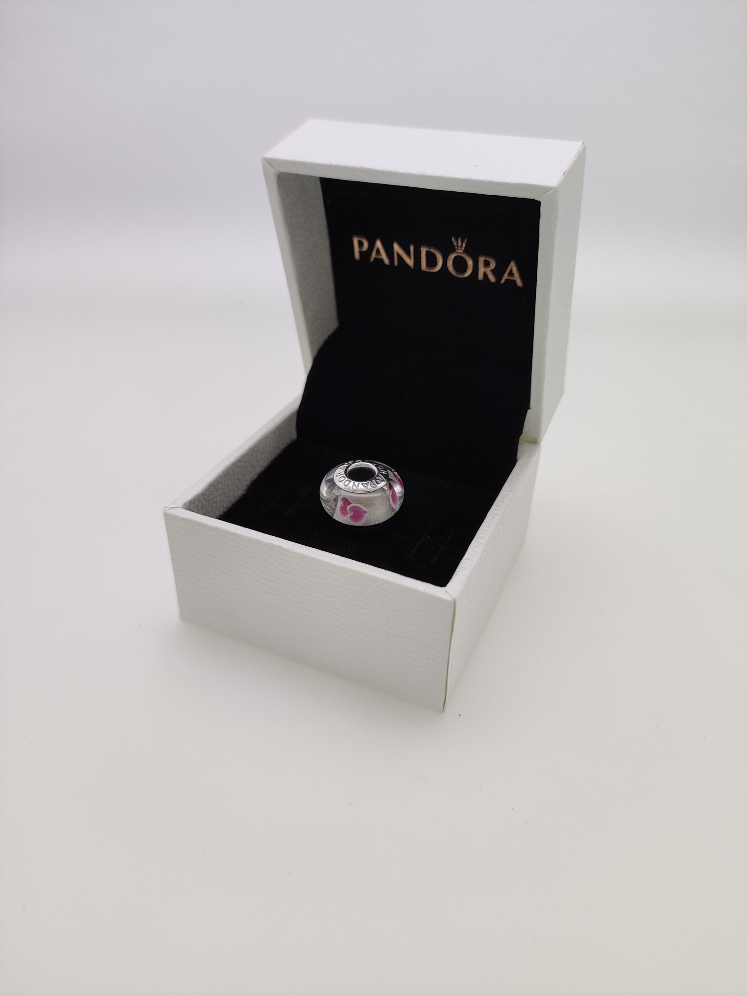 pandora wild hearts glass charm Pandora Wild Hearts Glass Charm, pink, view 1