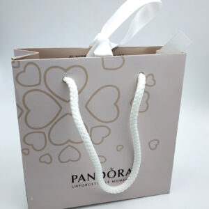 Patterned Jewellery Carrier Bag, cream, view 1
