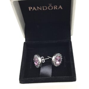 Pink Sparkling Stud Earrings, pink