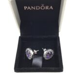 Purple Sparkling Stud Earrings, purple
