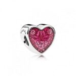 Red Amo Te Heart Charm, red, view 1